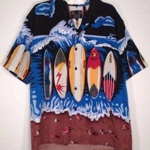 Hawaiian Shirt Large Surfboard Surfboards Beach Su